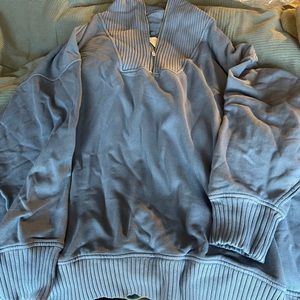 Aerie Down to Earth Quarter Zip Sweatshirt